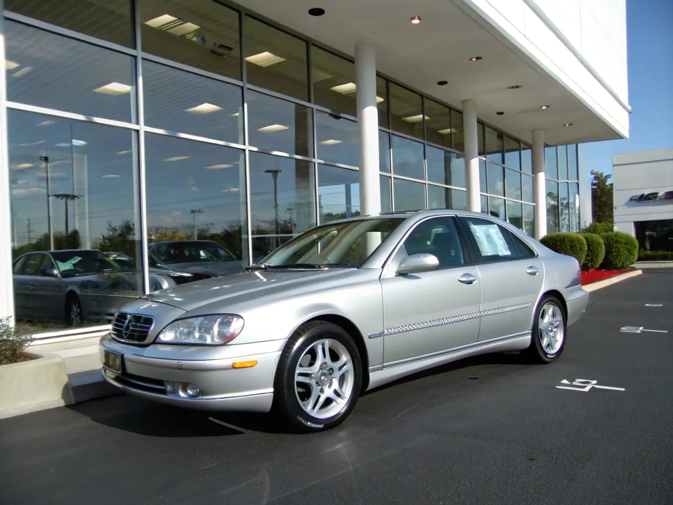A professional image showcasing a modern auto dealership with several cars on display, emphasizing a bustling and successful sales environment.